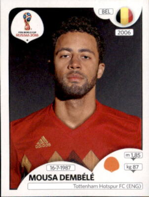 Panini WM 2018 World Cup Russia - Sticker 525 - Mousa Dembélé - Belgien