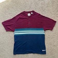 Levi Shirt Mens XL Short Sleeve Henley Cotton Made in USA Pullover T Shirt
