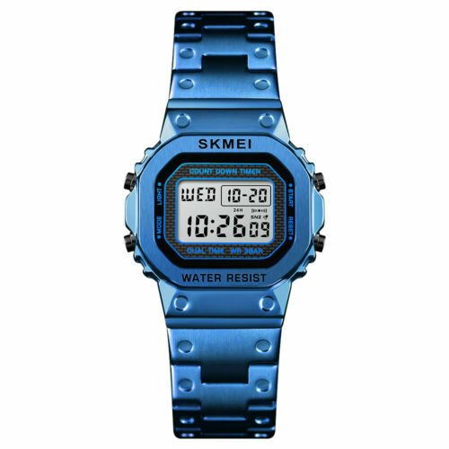 Orologio Digitale SKMEI Uomo, Multifunzione Con Cronometro, Sveglia, Retroilluminazione LED, Impermeabile 5ATM, Cinturino In PU - 5