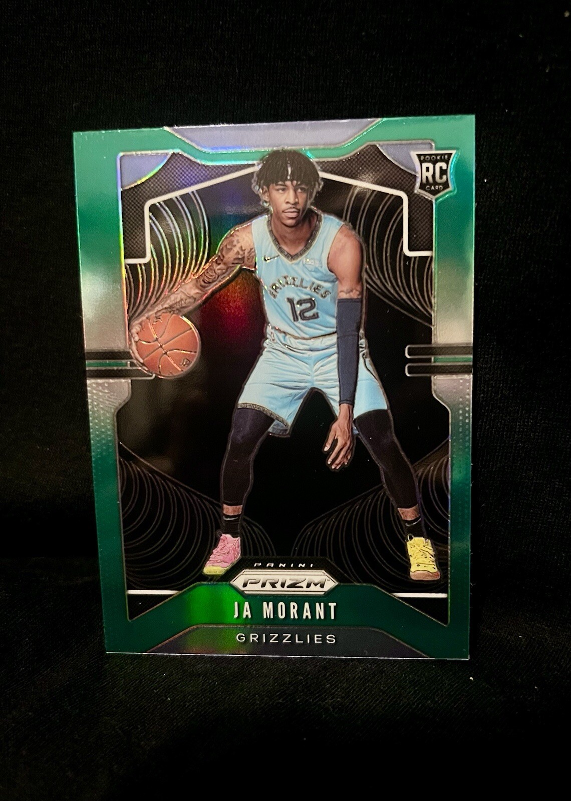 2019-20 PANINI PRIZM BASKETBALL ROOKIE GREEN SP #249 JA MORANT MEMPHIS GRIZZLIES