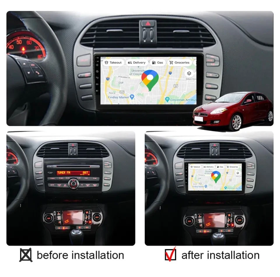 AUTORADIO ANDROID FIAT BRAVO 2007-2012 STEREO AUTO TOUCH 9" POLLICI WIFI 4/64GB - Immagine 2 di 4