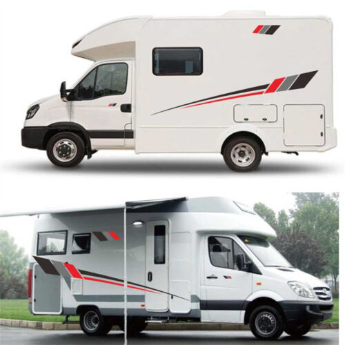 RV Two Side Stripes Graphics Decal Stickers For Caravan Trailer Camper Motorhome - Picture 4 of 5