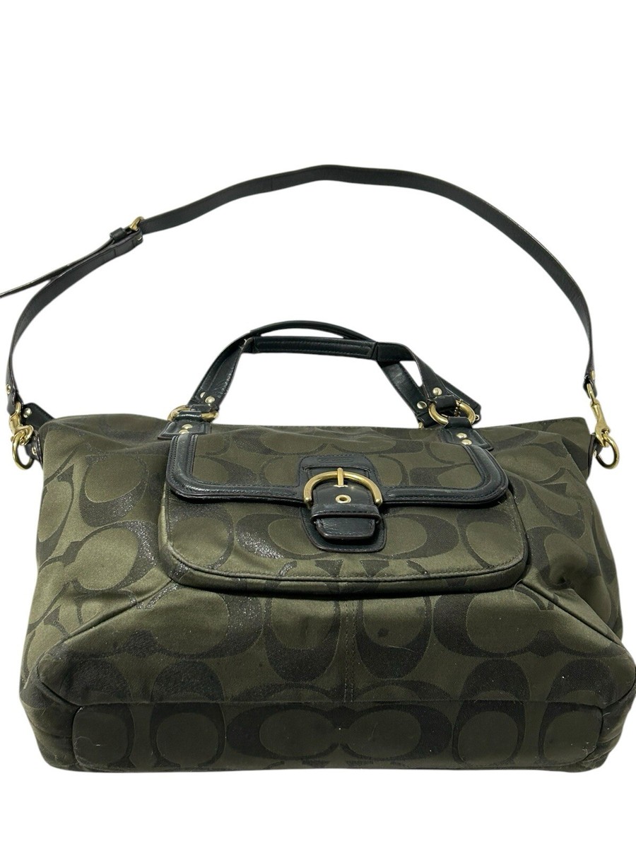 COACHバッグ LARGE COACH F1382-F26241 CAMPBELL SIGNATURE METALLIC IZZY SATCEL