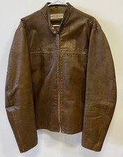 Vintage 60  s Harley Davidson Leather Cafe Racer Motorcycle Jacket Men  s 44 MINT 