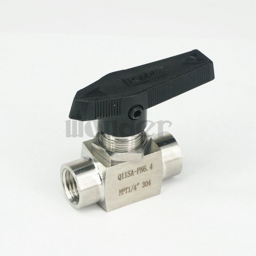 1/8" 1/4" 3/8" 1/2" NPT Female 304 Stainless Shut Off Ball Valve High Pressure - Picture 10 of 14