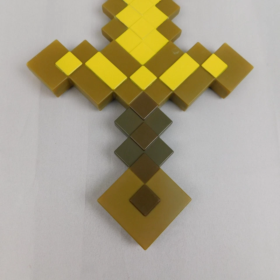 Kids Minecraft Gold Sword Halloween Costume Hand Held Prop #C453 - Image 3 of 4