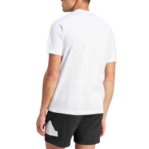 Adidas IN6473 Mens Camo Linear Graphic T-Shirt Short Sleeve White Cotton Tee New - Picture 2 of 6