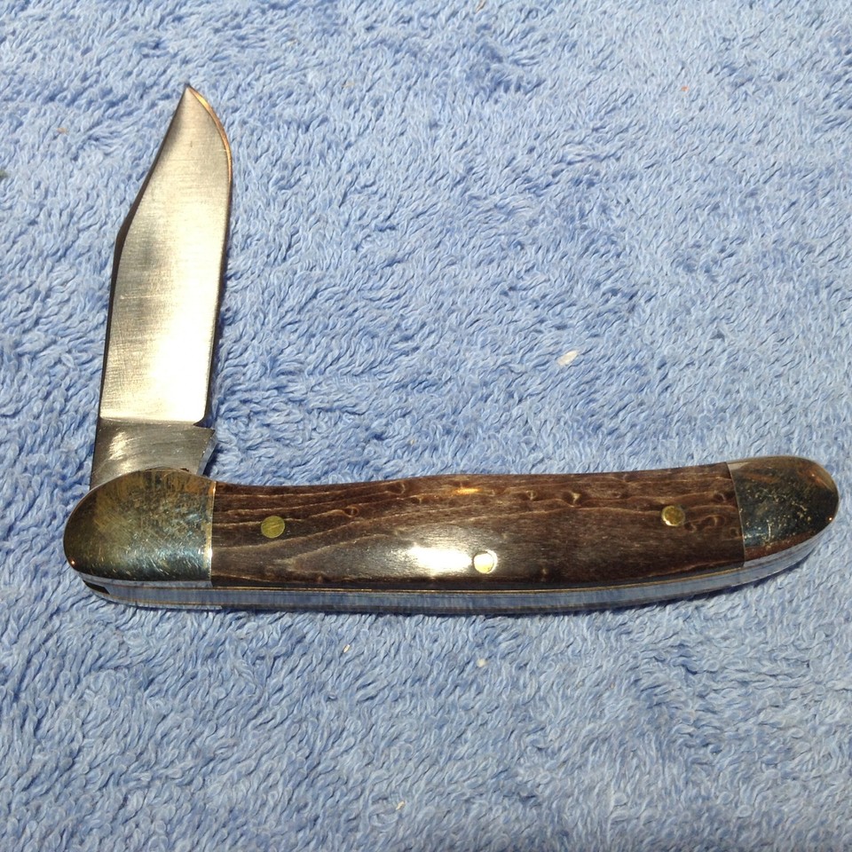 QUEEN BIRDS EYE MAPLE LINER LOCK COPPERHEAD KNIFE eBay