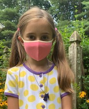 Kids set of 4 four soft three layers cotton masks, Washable, Adjustable.