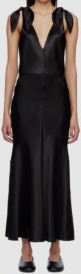 $2790 Gabriela Hearst Women's Black Havilland Maxi Dress Size 46