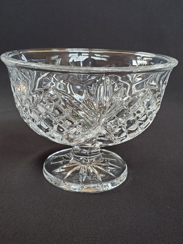 Shannon Crystal Handcrafted Footed Trifle/Pedestal Bowl & 4 Dessert Bowls - Picture 12 of 13