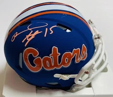 Reidel Anthony 1996 National Champion Florida Gators Signed Blue Mini Helmet COA