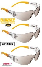 3- DeWalt Indoor Outdoor Mirror Lens Protective Work Safety Glasses UV ANSI Z87