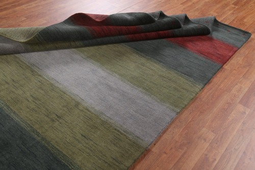 Exquisite Living Room Centerpiece Green Handmade Gabbeh Rug 6x10 ft - Picture 16 of 20