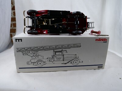 Camion De Pompier Märklin 1991 Werksfeuerwehr Güppingen – Rare – État Neuf – 44 Cm