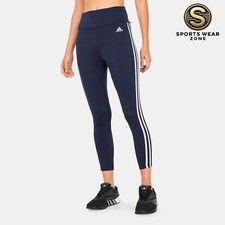 Adidas Leggings Women’s High-Rise 7/8 Compression Tights 3 Stripe Gym Sportswear