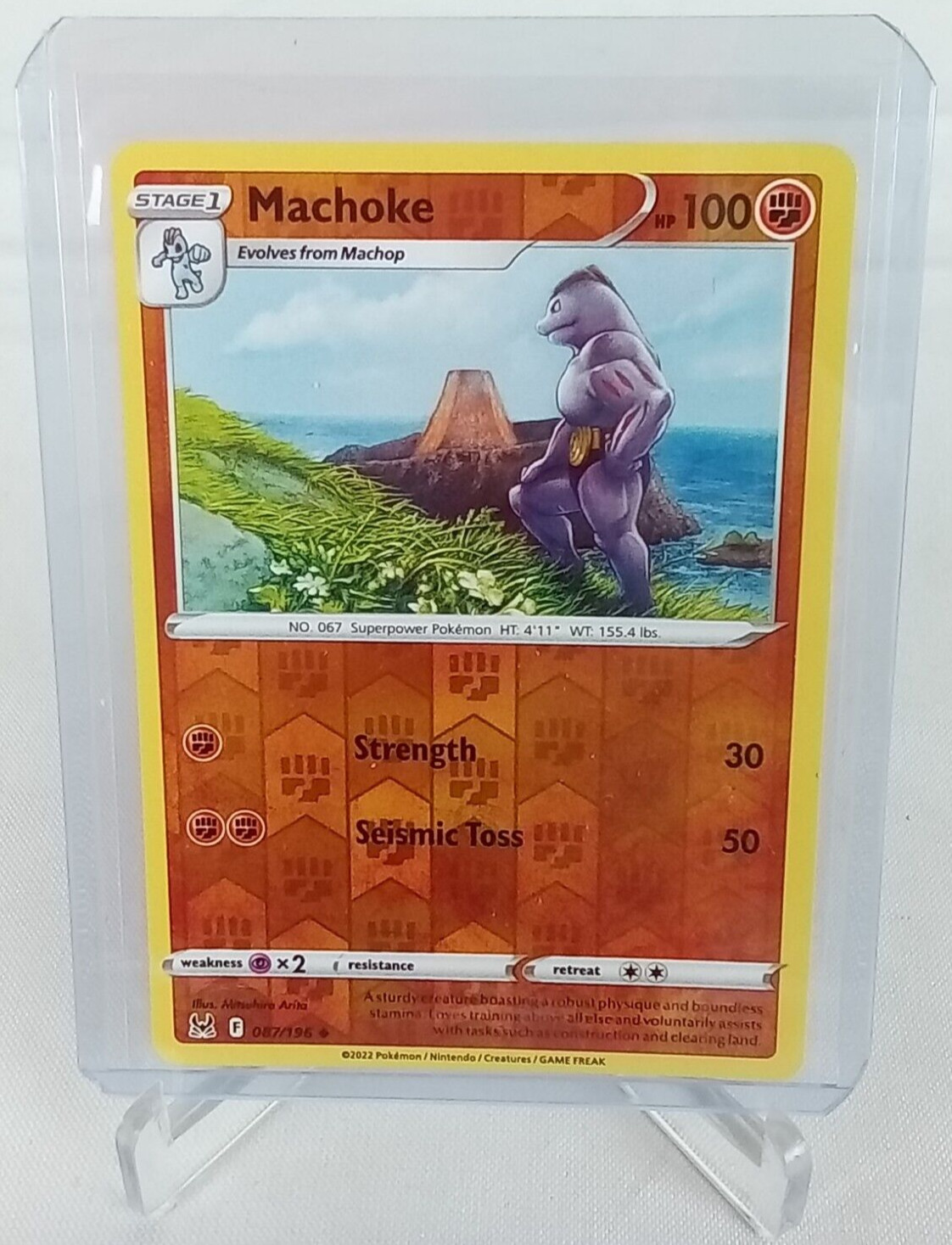 Machoke 87/196 Uncommon Reverse Holo Pokémon Card 2022