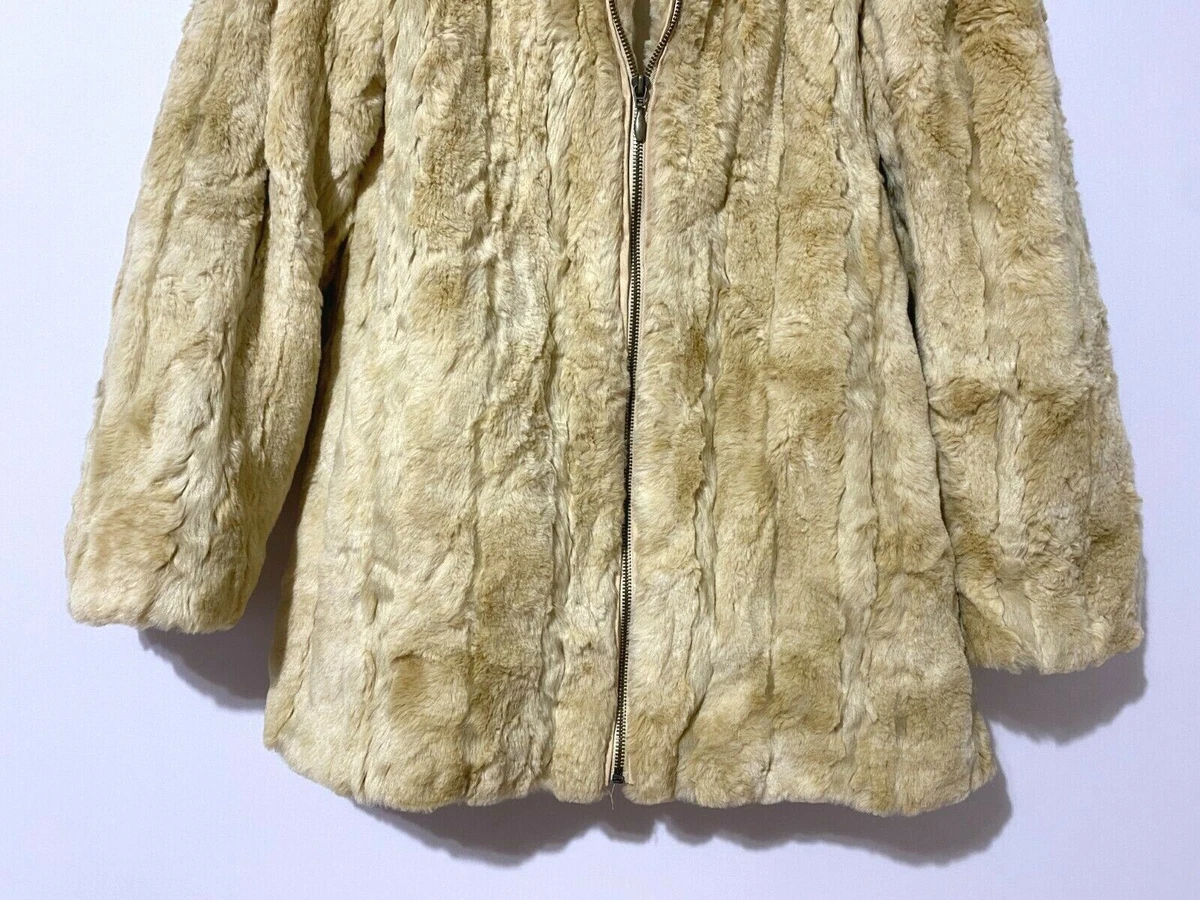 Kristen Blake womens long sleeve faux fur coat 55 45 Modacrylic