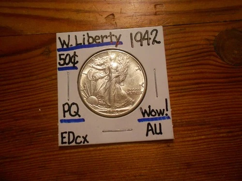 1942 Walking Liberty Half Dollar!!! AU TERRIFIC!!! 90% Silver!!! LOOOOK!!! #2