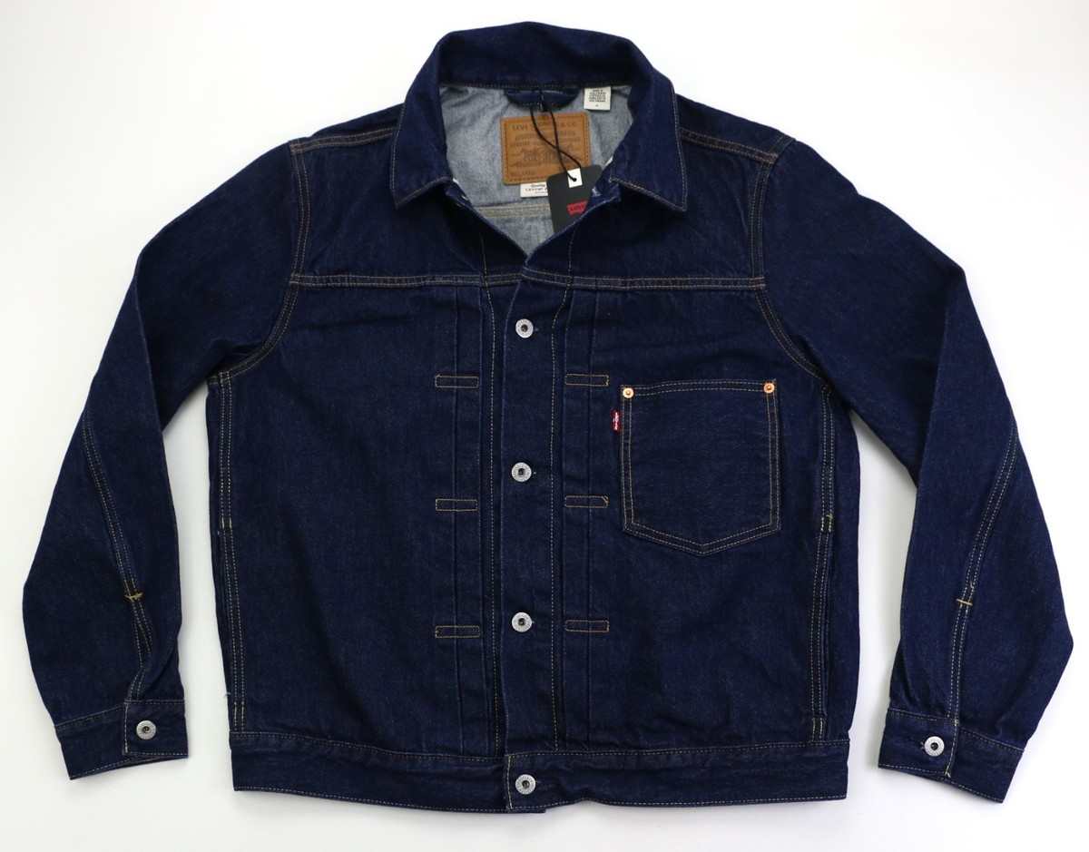Levi's 「TYPE-1」TRUCKER DENIM JACK Levi's Type 1 Denim Jacket Selvedge Trucker 100% Cotton Men's S