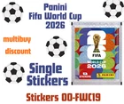 Panini World Cup 2026 Football Stickers - #FWC00 - #FWC19 Multi Buy Discount