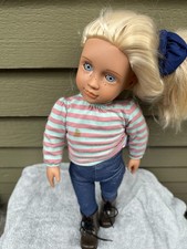 Our Generation Doll: Blonde Hair, Blue EyES FRECKLES AS IS USED --LIB 2 BLU