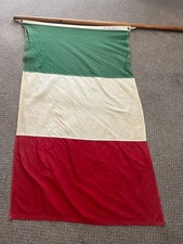 Vintage 1970s Italy 3' x 5' Bulldog Flag 100% Cotton Bunting - Used