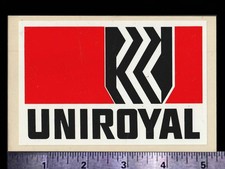 Uniroyal Tires - Original Vintage 1960s 70s Racing Decalsticker Uniroyal Tires - Original Vintage 1960s 70s Racing Decalsticker