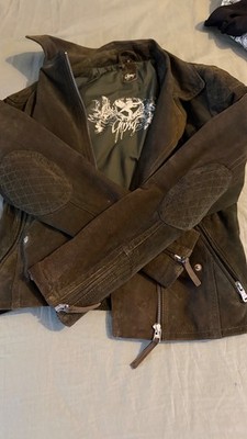 Gypsy Lederjacke Wildleder dunkelgrün Damen