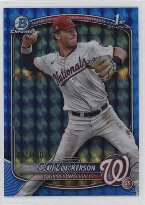 2025 Bowman Chrome Prospects Blue Geometric Refractor 81/150 Luke Dickerson 09br