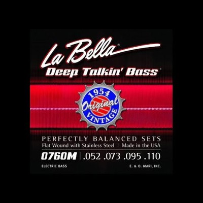 La Bella 760M Flat Wound Bass Saiten Set 52/110