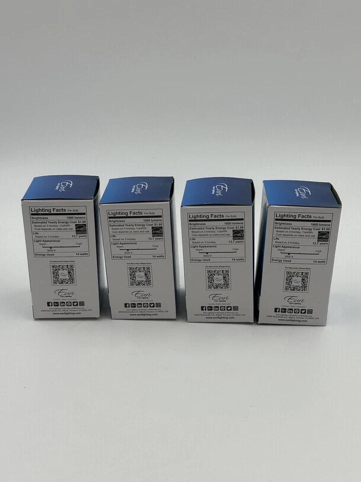 Euri Lighting A19 LED Bulb High Output 1600 Lumens GU24 14W 100W Eq 4-Pack - Image 3 of 4