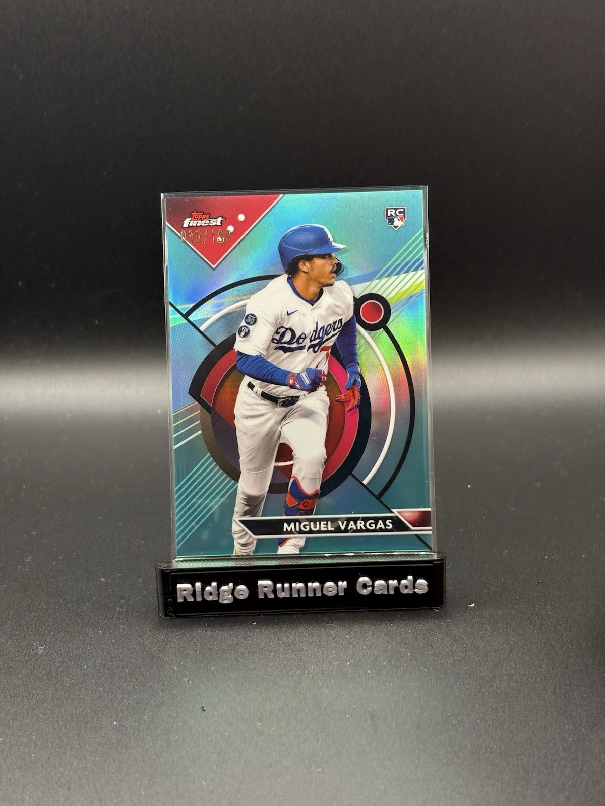 2023 Topps Finest MIGUEL VARGAS Rookie Aqua Refractor #/199 DODGERS