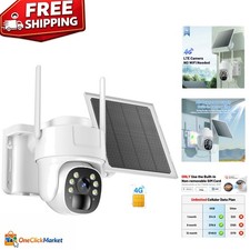 4G LTE Solar Security Camera: Wireless Outdoor 2K HD with 355  View  Night V...