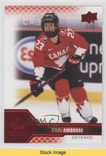 2022 Upper Deck Team Canada Juniors Women's WC Red Foil Erin Ambrose READ 1o9l