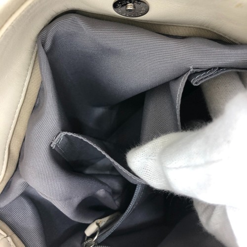 COACH 13427 Op art Bag Shoulder Bag Hand Bag Leather/Canvas Beige/SilverHardware - Picture 11 of 13