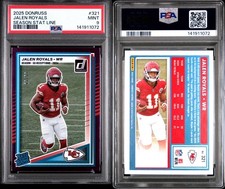 POP 1! PSA 9 Jalen Royals Rated Rookie Season Stat Line /55 2025 Donruss #321 