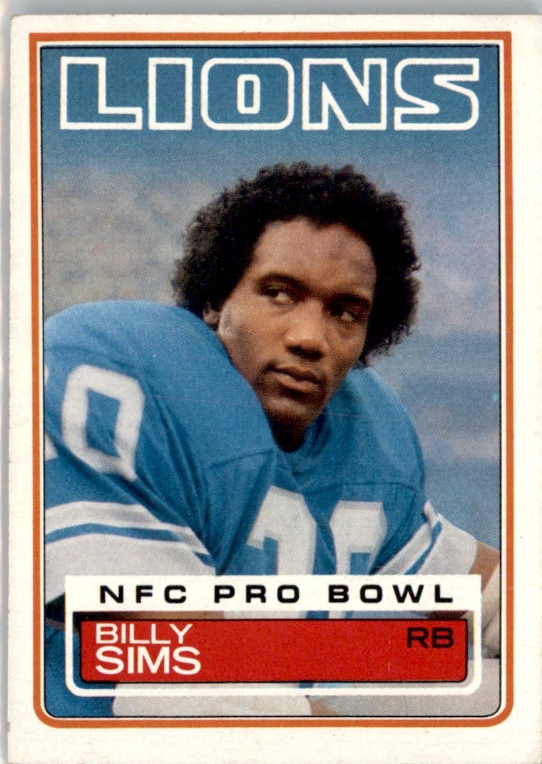 1983 Topps Billy Sims Detroit Lions #70
