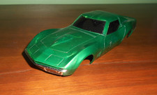 Eldon 1/32 scale slot car body - Corvette - green