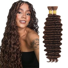 Brown Human Braiding Hair 4 Boho Hair for Braiding 12 12 12 Inch Dark Brown ...