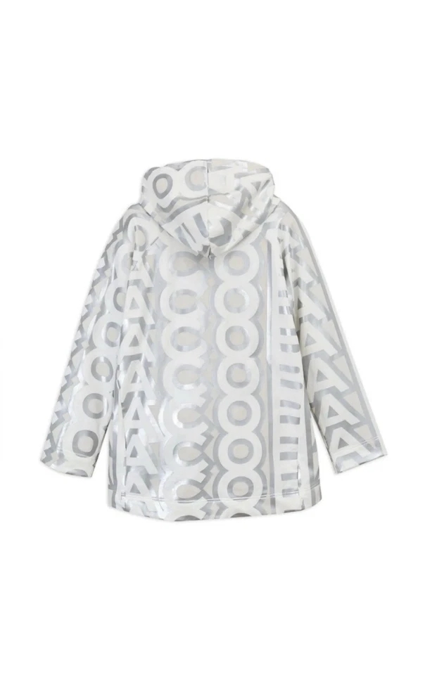 Sudadera con Capucha Marc Jacobs Monograma Cremallera | Plateada/Blanca Talla M/L. Nuevo con etiquetas puestas. Foto 2 de 4