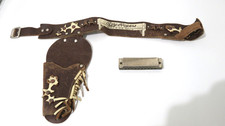 Vintage Roy Rogers Cap Gun Holster and Roy Rogers Cowboy Harmonica 1950s