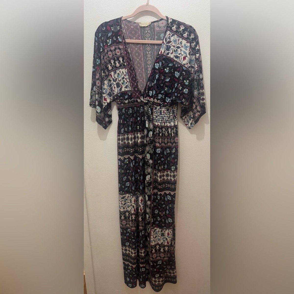 altar'd state blue patchwork dress St Ives Polo Dress main image 1