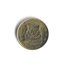 1995 Singapore - 5 Cents - 589 - Aluminum Bronze - 1.5g