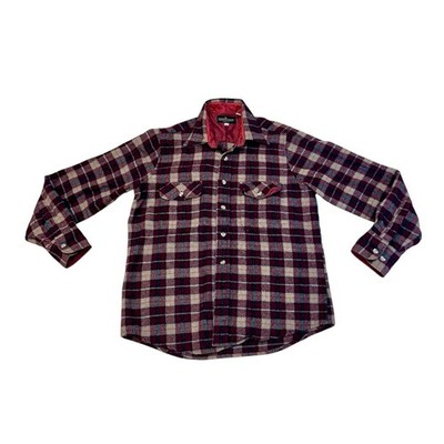 Boundary Waters Dayton s Women s Wool Blend Plaid Button Shirt Size Medium