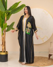 Ishtar Bisht - Women  s Embroidered Dress, Perfect for Eid, Abaya, Ramadan