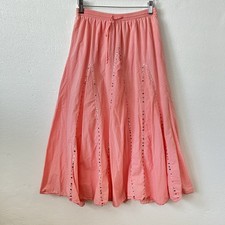 Vtg Exclusive Womens L Maxi Skirt A-line Pull On Sequins Boho Gypsy Fairy