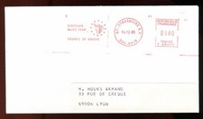 1985 France. European Music Year Meter Franking postmark cover. Machine