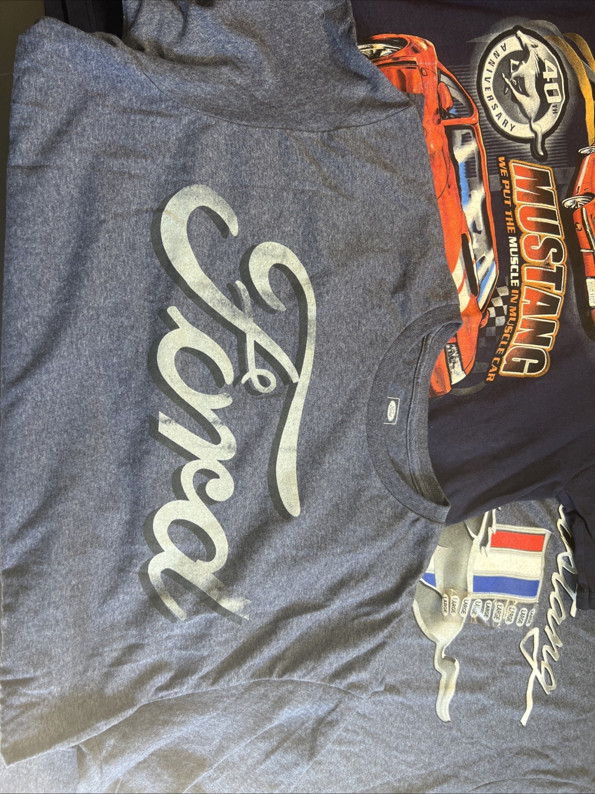 PONY Lotto 3 camicie Ford Mustang blu XL e grandi miste ST2