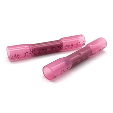  100 Pieces Red Heat Shrink Marine Grade Butt Connectors, American Wire Gaug...